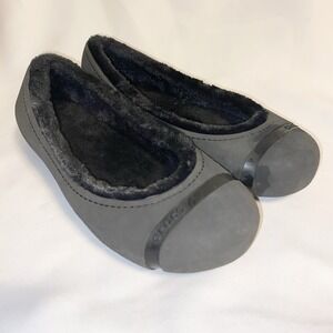 Crocs Women's Nanook Fuzz Collection Lined Ballet Flats Loafers Black Size W 9